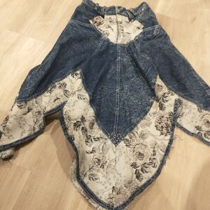 Vintage designer mini Carelli jean skirt